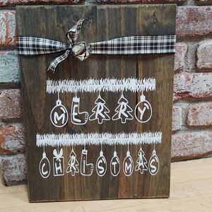 Handmade Merry Christmas Wooden board